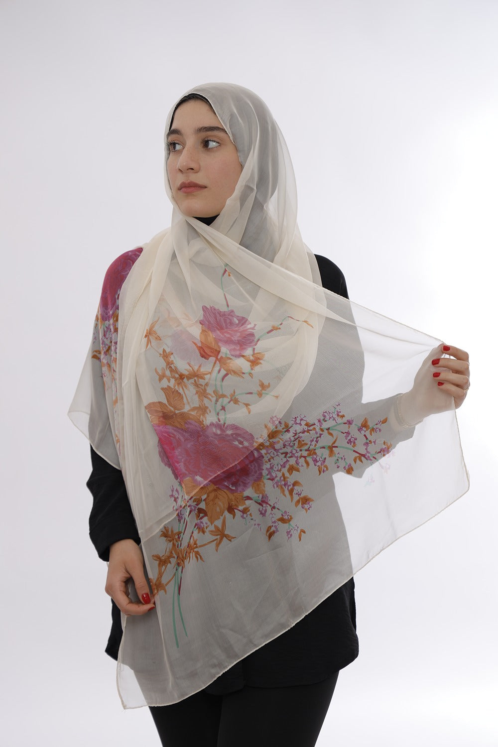 Chiffon Hijab – Pearl Blossom