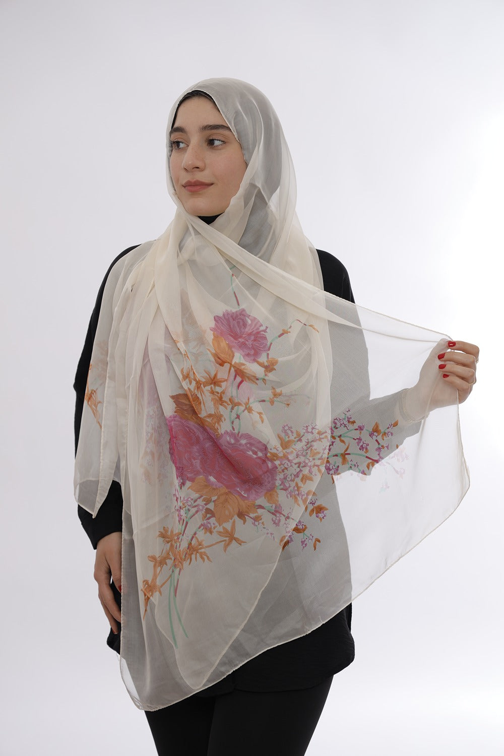 Chiffon Hijab – Pearl Blossom