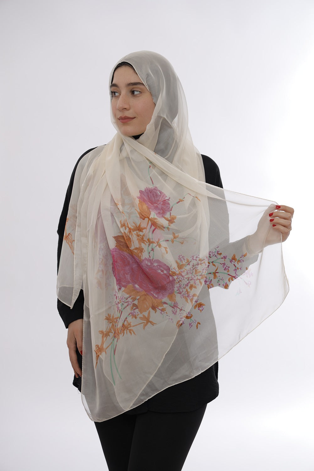 Chiffon Hijab – Pearl Blossom