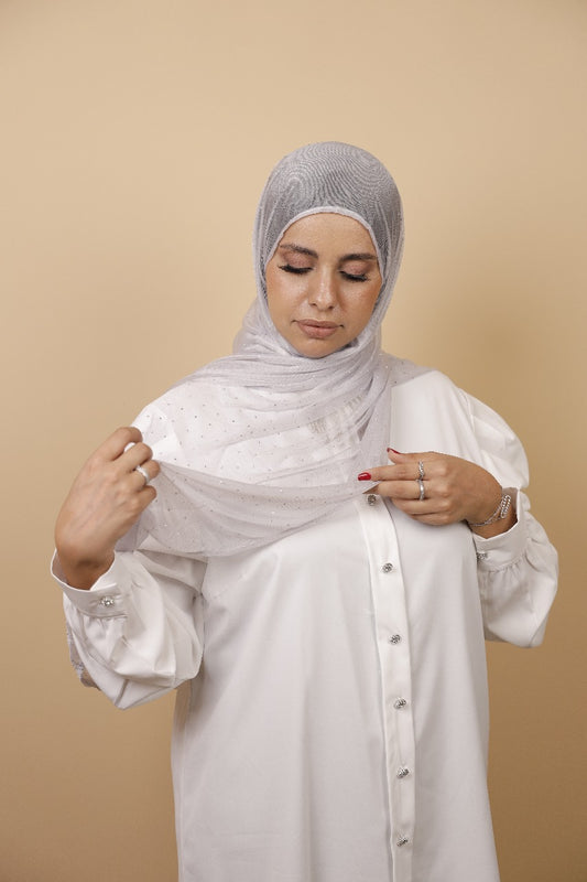 Kashmir with zircon-white