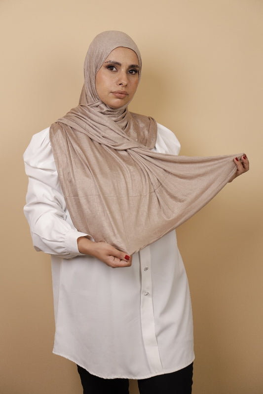 Cotton Hijab-Gold Beige