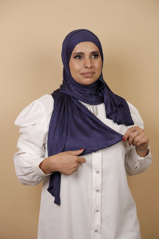 Cotton Hijab-Navy