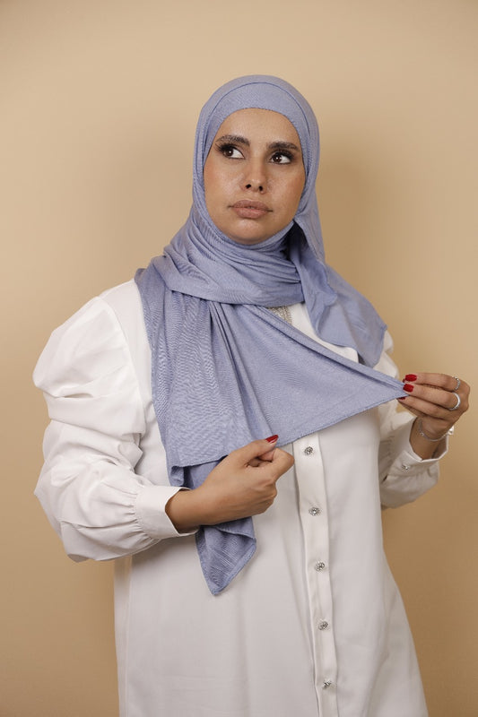 Cotton Hijab-Blue