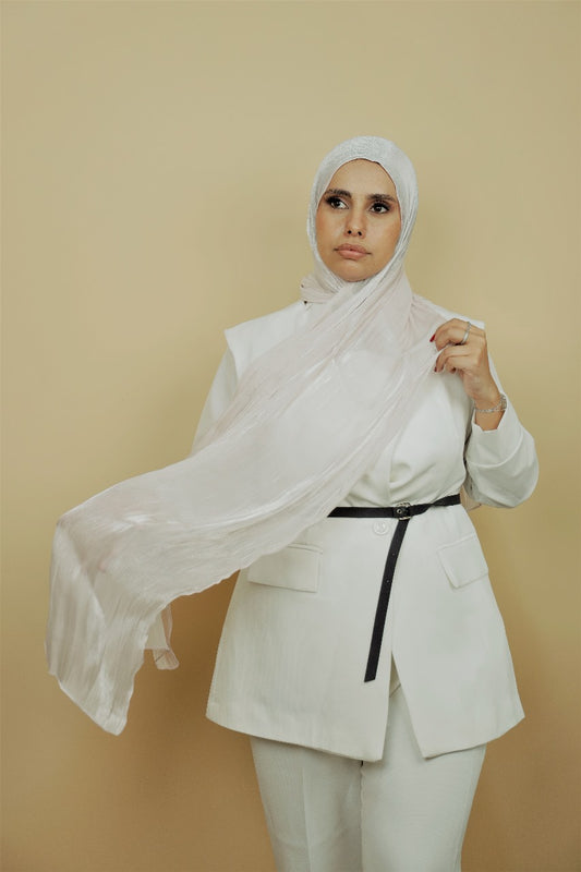 Organza Foulard-White