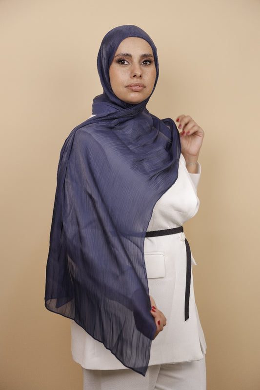 Organza Foulard-Navy