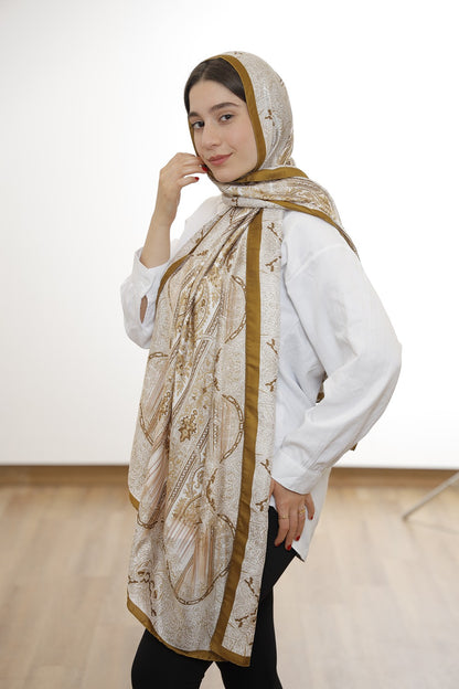 Premium Silk Hijab –  Mustard Yellow