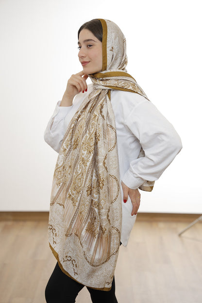 Premium Silk Hijab –  Mustard Yellow