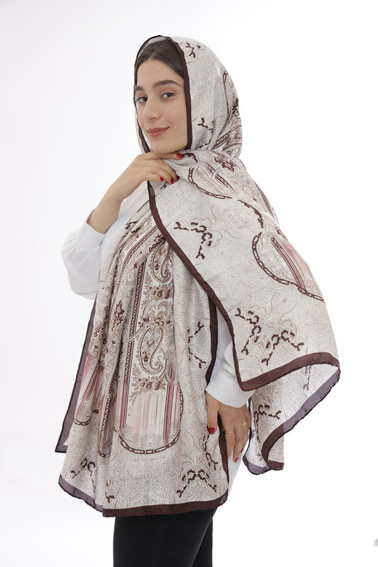Premium Silk Hijab –  Dark Burgundi
