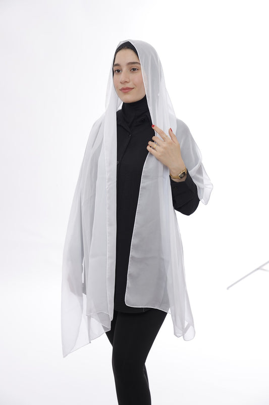 Chiffon Hijab – White