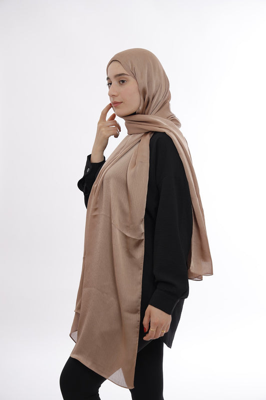 Pure Silk Hijab – Light Brown