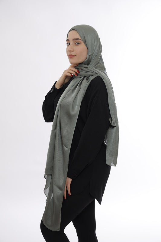 Pure Silk Hijab – Olive Green