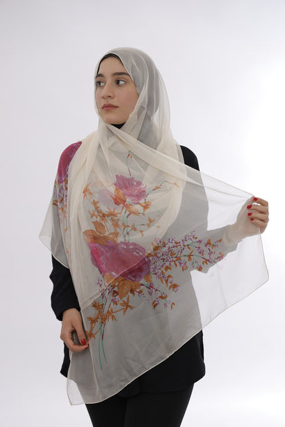 Chiffon Hijab – Pearl Blossom