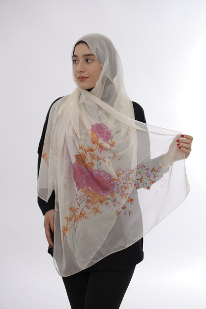 Chiffon Hijab – Pearl Blossom